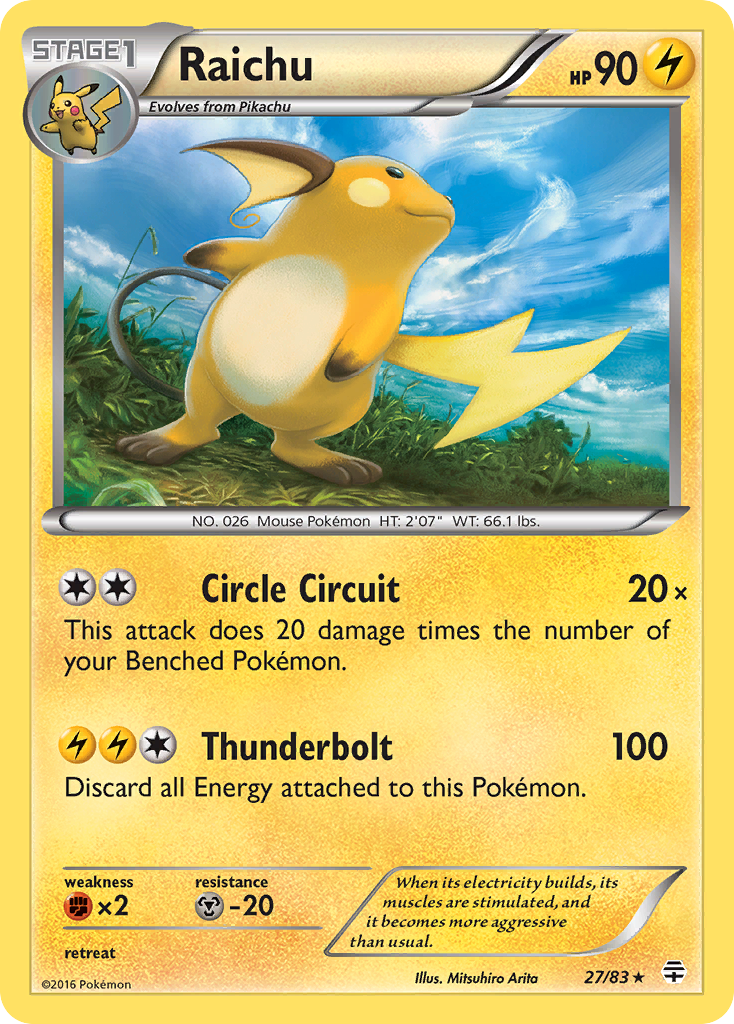 Raichu (27/83) [XY: Generations] | Black Swamp Games