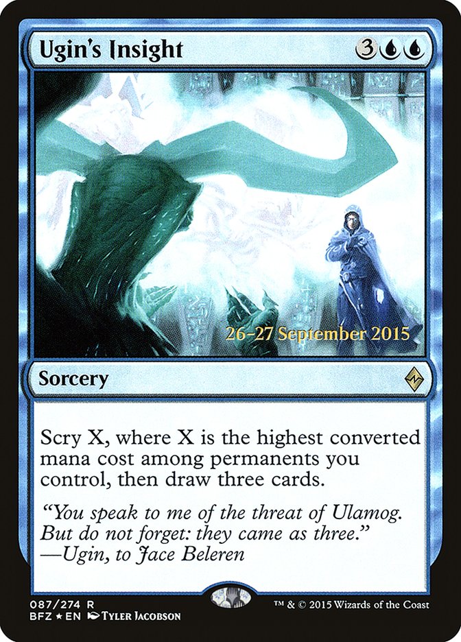 Ugin's Insight [Battle for Zendikar Prerelease Promos] | Black Swamp Games