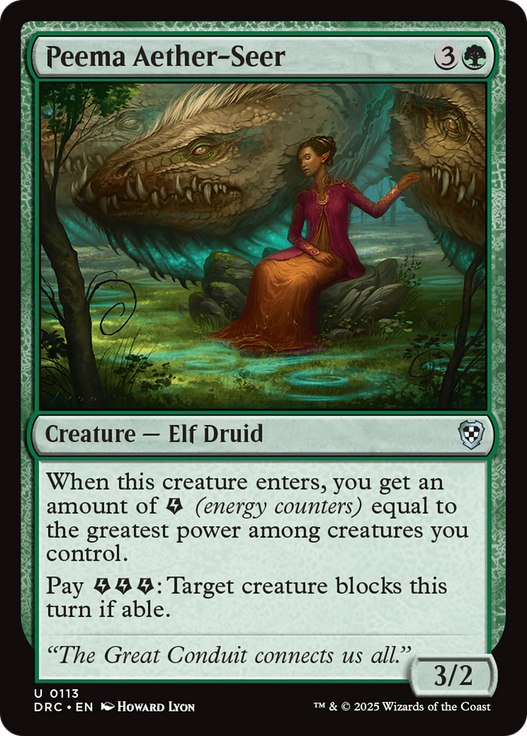 Peema Aether-Seer [Aetherdrift Commander] | Black Swamp Games