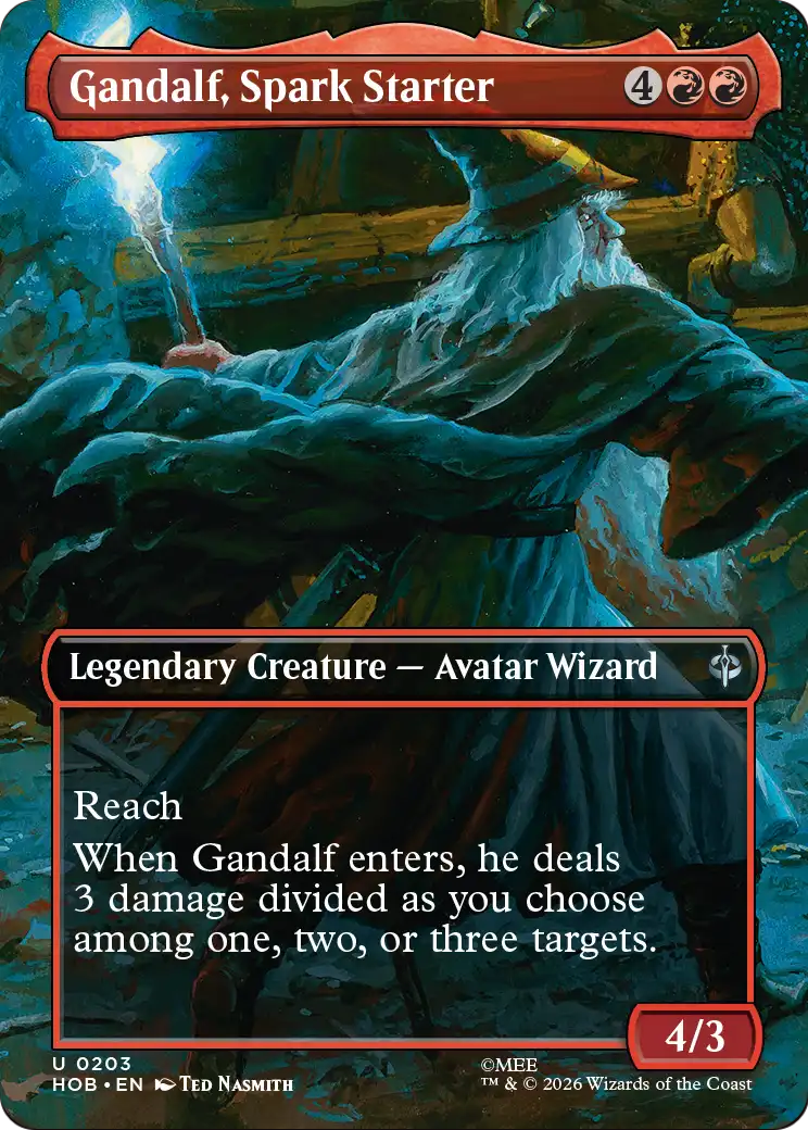 Gandalf, Spark Starter (Borderless) [The Hobbit] | Black Swamp Games