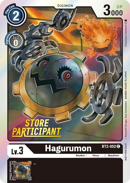 Hagurumon [BT2-052] (Store Participant) [Release Special Booster Promos] | Black Swamp Games