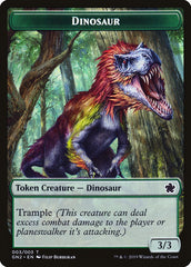 Dragon // Dinosaur Double-Sided Token [Game Night 2019 Tokens] | Black Swamp Games