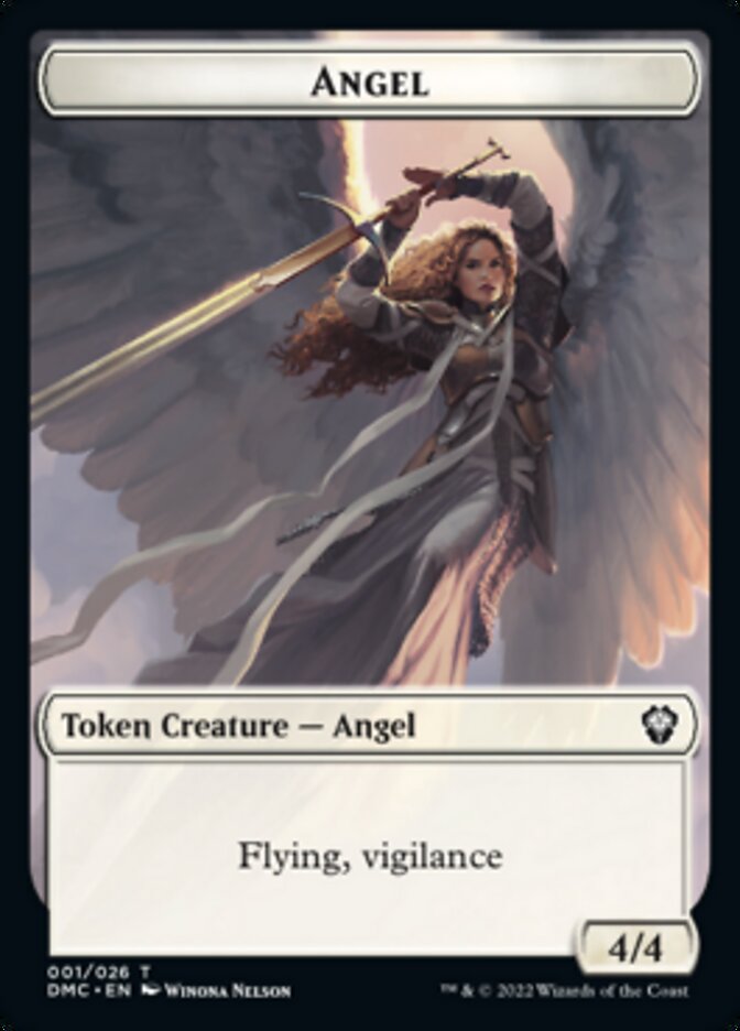 Kavu // Angel Double-Sided Token [Dominaria United Commander Tokens] | Black Swamp Games