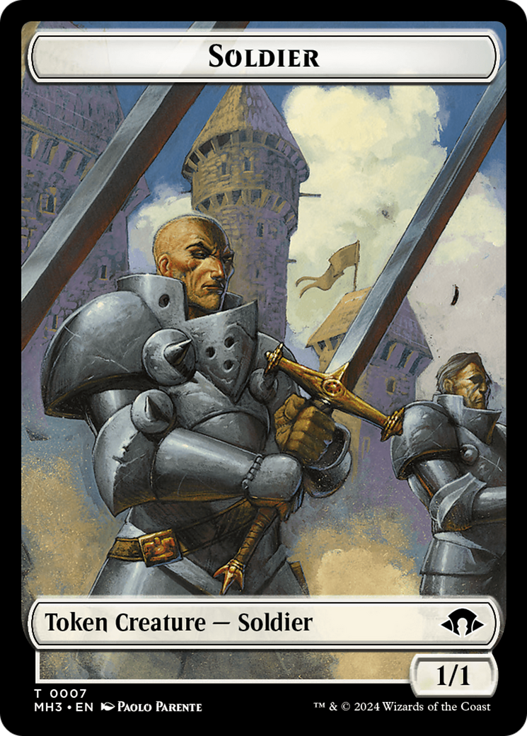 Phyrexian Germ // Soldier Double-Sided Token [Modern Horizons 3 Tokens] | Black Swamp Games