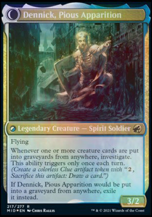 Dennick, Pious Apprentice // Dennick, Pious Apparition [Innistrad: Midnight Hunt Prerelease Promos] | Black Swamp Games