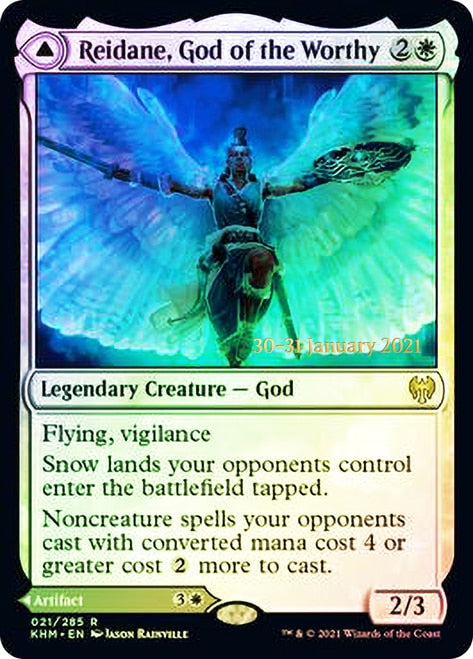 Reidane, God of the Worthy // Valkmira, Protector's Shield [Kaldheim Prerelease Promos] | Black Swamp Games