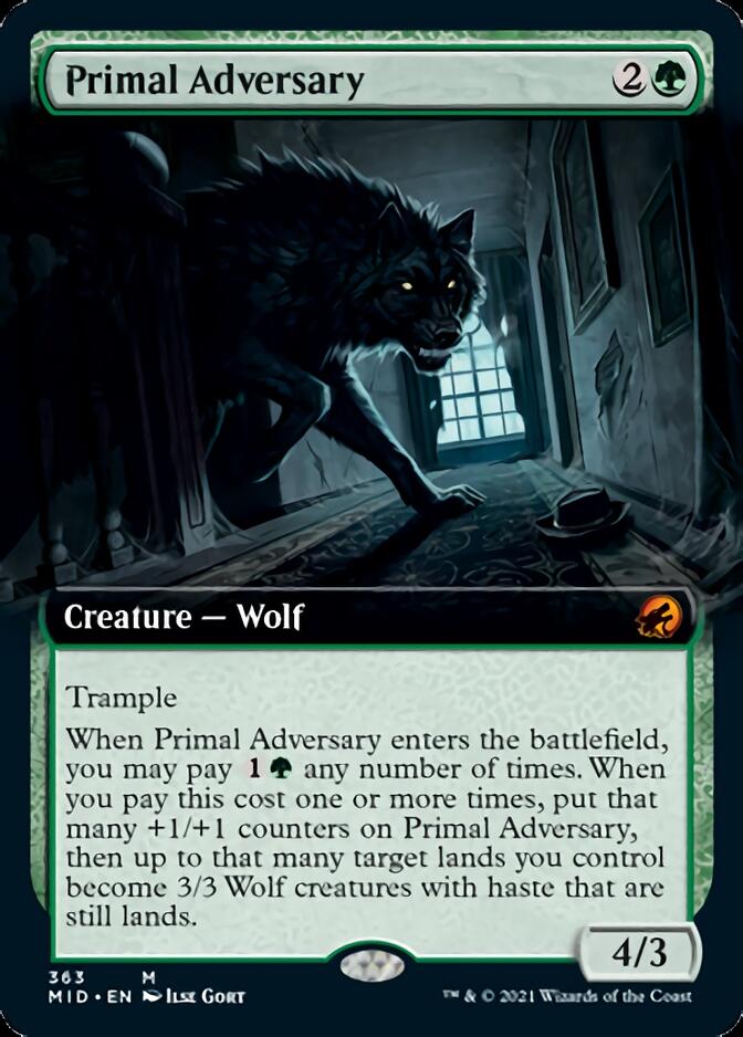 Primal Adversary (Extended Art) [Innistrad: Midnight Hunt] | Black Swamp Games