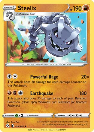 Steelix (139/264) (Theme Deck Exclusive) [Sword & Shield: Fusion Strike] | Black Swamp Games