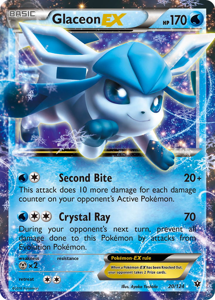 Glaceon EX (20/124) [XY: Fates Collide] | Black Swamp Games