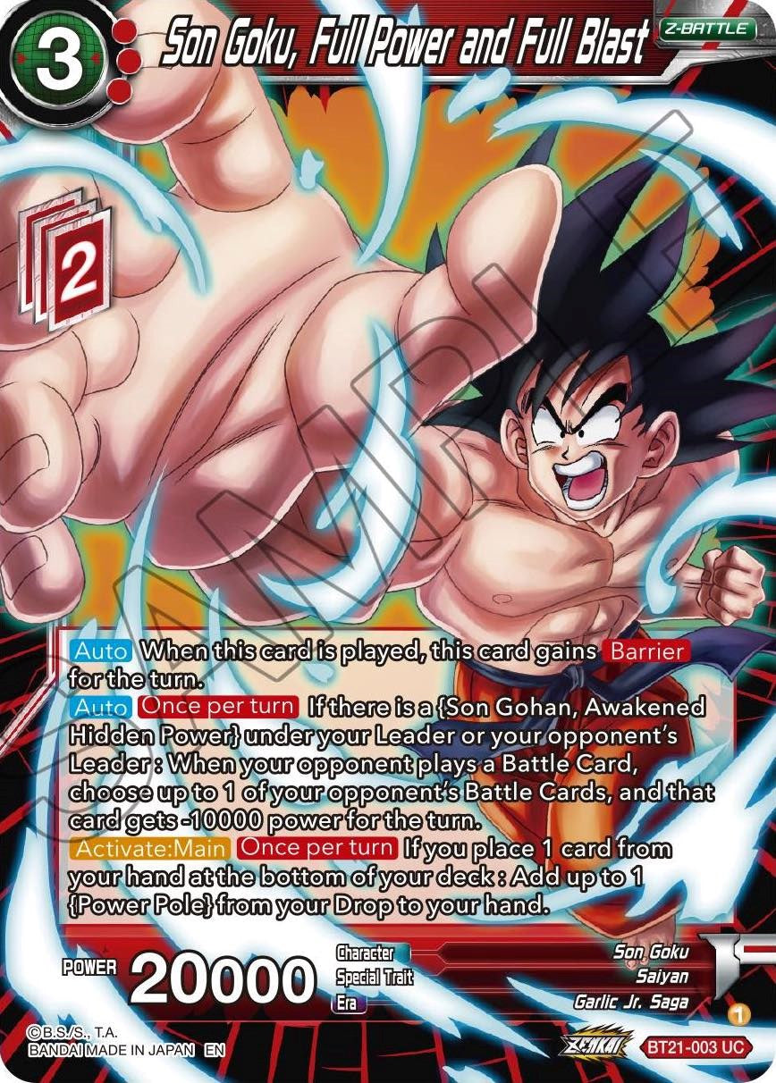 Son Goku, Full Power and Full Blast (BT21-003) [Wild Resurgence] | Black Swamp Games