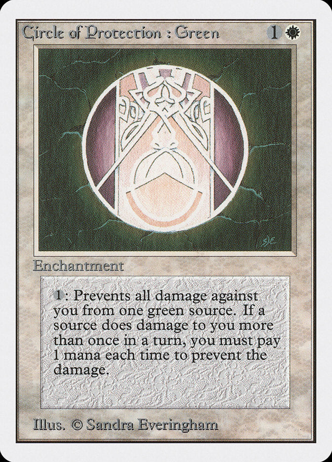 Circle of Protection: Green [Unlimited Edition] | Black Swamp Games