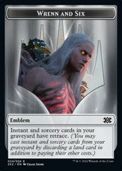 Wrenn and Six Emblem // Spirit (008) Double-Sided Token [Double Masters 2022 Tokens] | Black Swamp Games