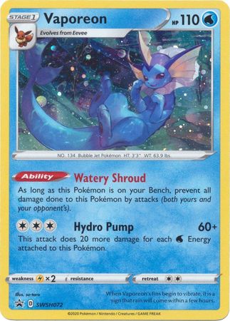 Vaporeon (SWSH072) [Sword & Shield: Black Star Promos] | Black Swamp Games