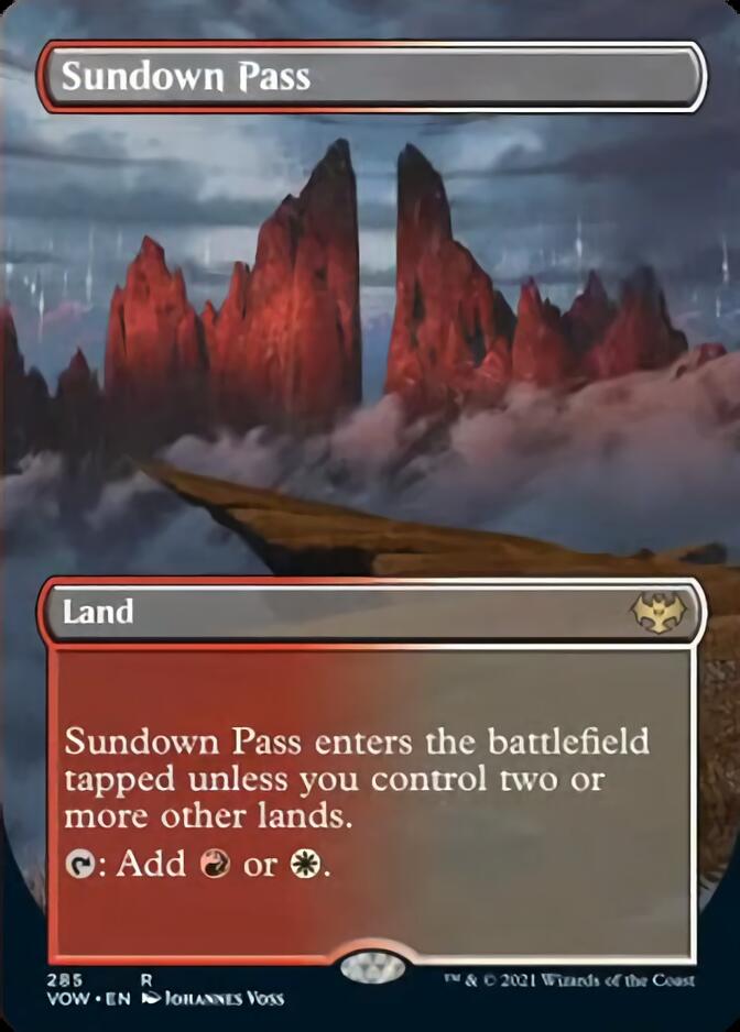 Sundown Pass (Borderless Alternate Art) [Innistrad: Crimson Vow] | Black Swamp Games