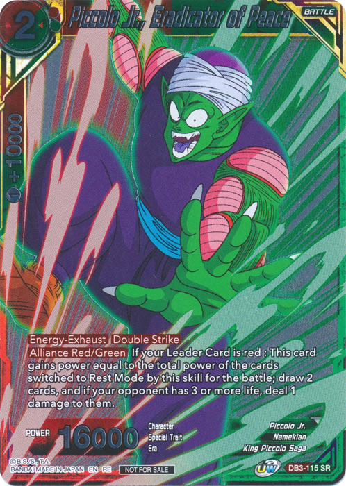 Piccolo Jr., Eradicator of Peace (Event Pack 09 - Alternate Foil) (DB3-115) [Tournament Promotion Cards] | Black Swamp Games