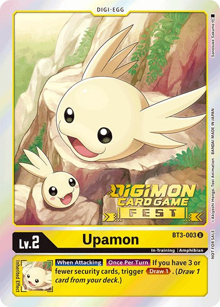 Upamon [BT3-003] (Digimon Card Game Fest 2022) [Release Special Booster Promos] | Black Swamp Games