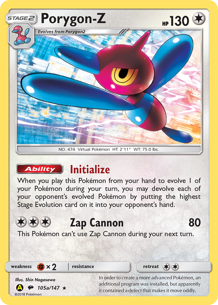 Porygon-Z (105a/147) (Alternate Art Promo) [Sun & Moon: Burning Shadows] | Black Swamp Games