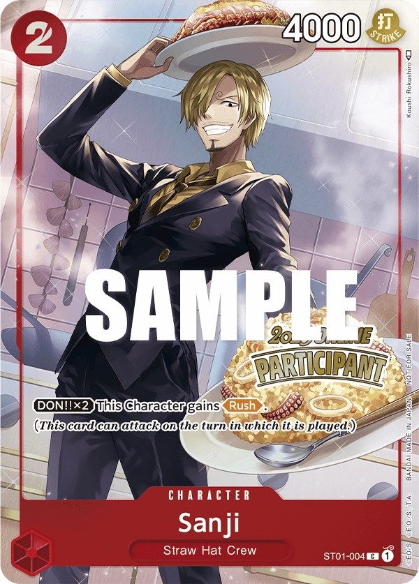 Sanji (Online Regional 2023) [Participant] [One Piece Promotion Cards] | Black Swamp Games