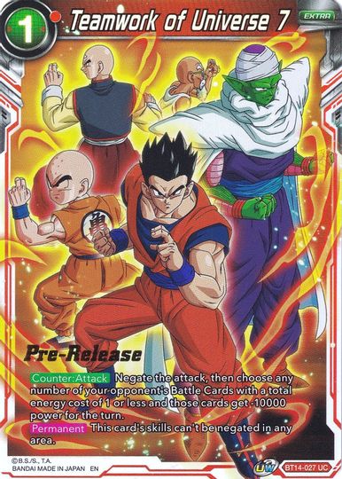 Teamwork of Universe 7 (BT14-027) [Cross Spirits Prerelease Promos] | Black Swamp Games