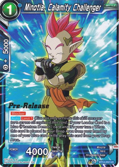 Minotia, Calamity Challenger (BT14-052) [Cross Spirits Prerelease Promos] | Black Swamp Games