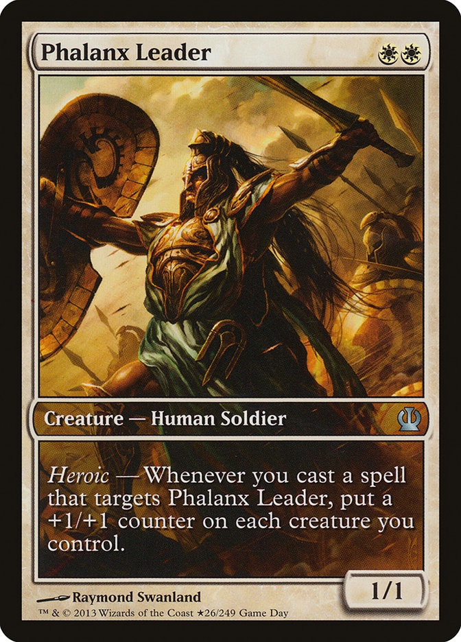 Phalanx Leader (Game Day) (Extended Art) [Theros Promos] | Black Swamp Games