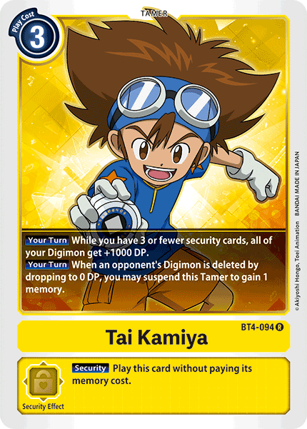 Tai Kamiya [BT4-094] [Great Legend] | Black Swamp Games