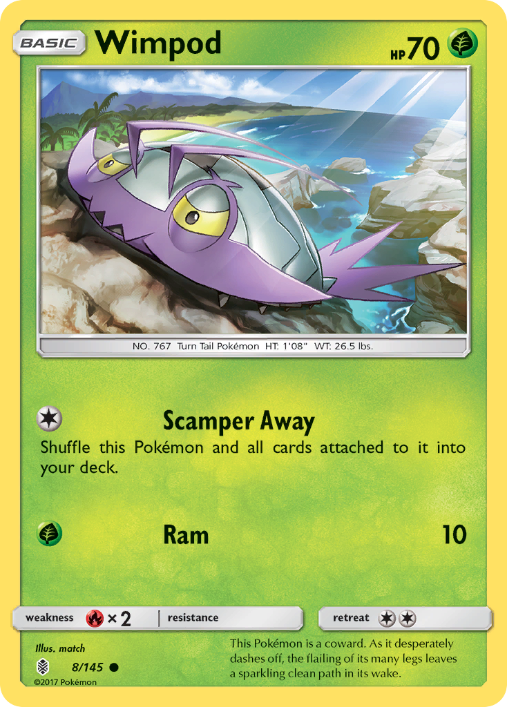 Wimpod (8/145) [Sun & Moon: Guardians Rising] | Black Swamp Games
