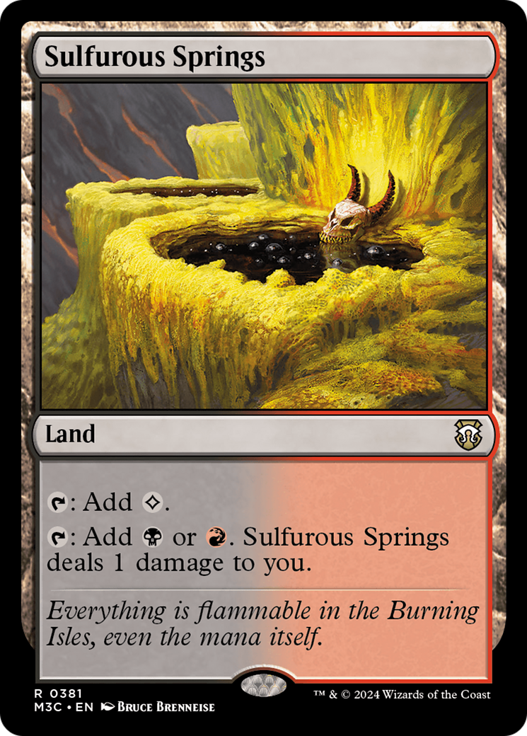 Sulfurous Springs (Ripple Foil) [Modern Horizons 3 Commander] | Black Swamp Games