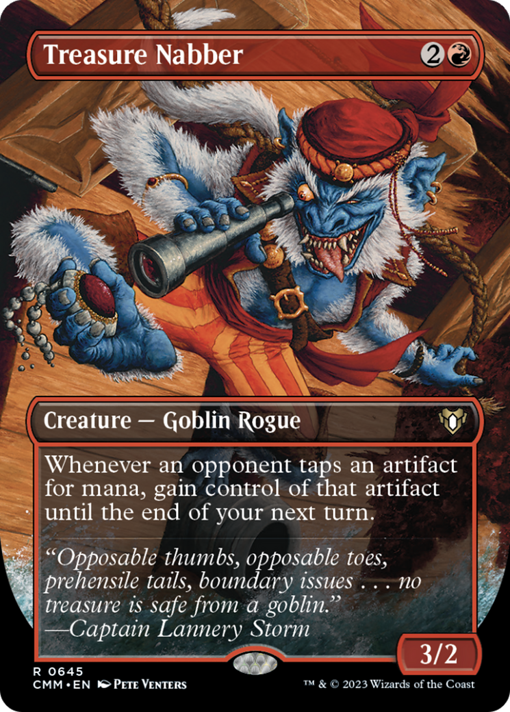 Treasure Nabber (Borderless Alternate Art) [Commander Masters] | Black Swamp Games