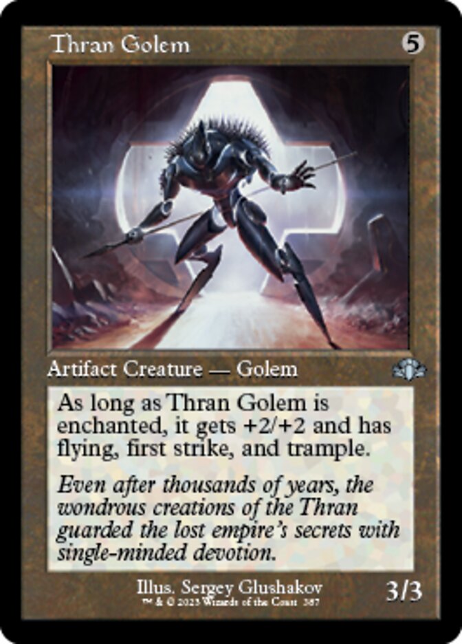 Thran Golem (Retro) [Dominaria Remastered] | Black Swamp Games