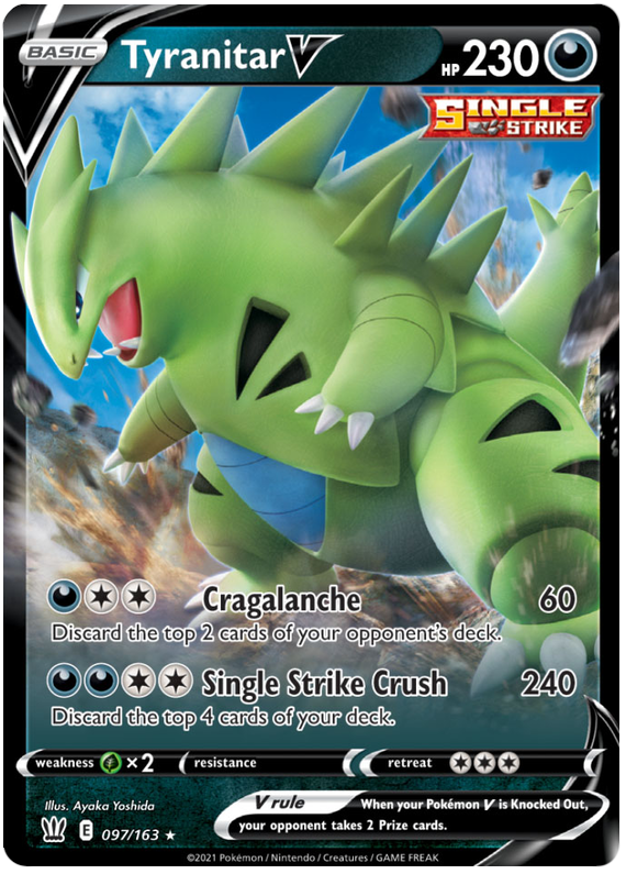 Tyranitar V (097/163) [Sword & Shield: Battle Styles] | Black Swamp Games