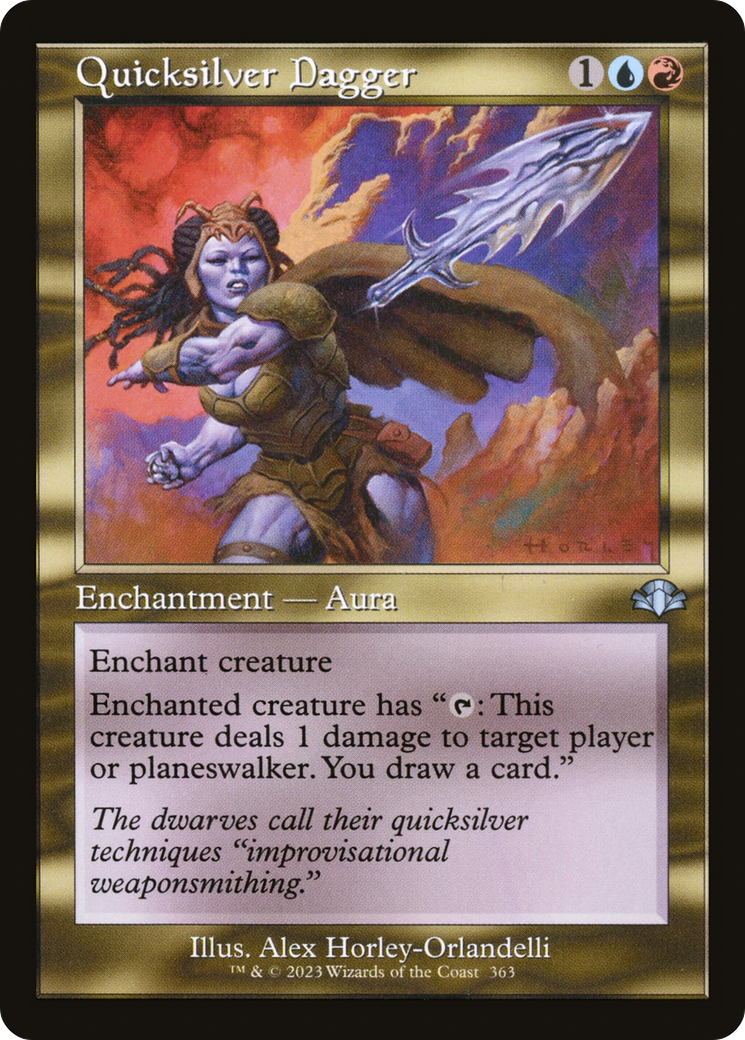 Quicksilver Dagger (Retro) [Dominaria Remastered] | Black Swamp Games