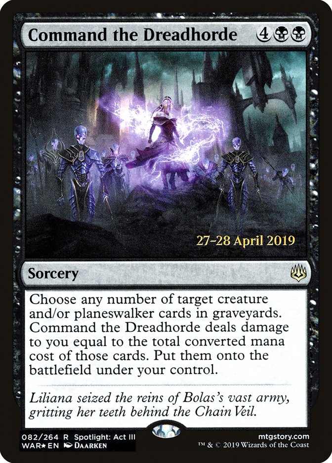 Command the Dreadhorde [War of the Spark Prerelease Promos] | Black Swamp Games