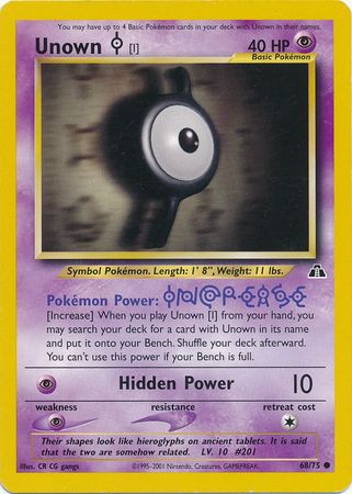Unown [I] (68/75) [Neo Discovery Unlimited] | Black Swamp Games
