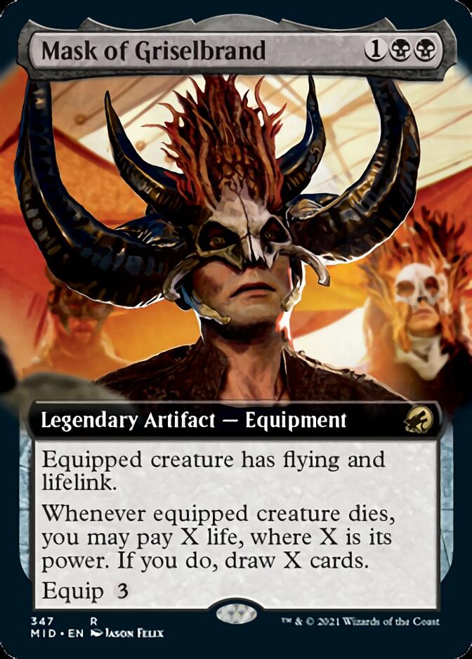Mask of Griselbrand (Extended Art) [Innistrad: Midnight Hunt] | Black Swamp Games