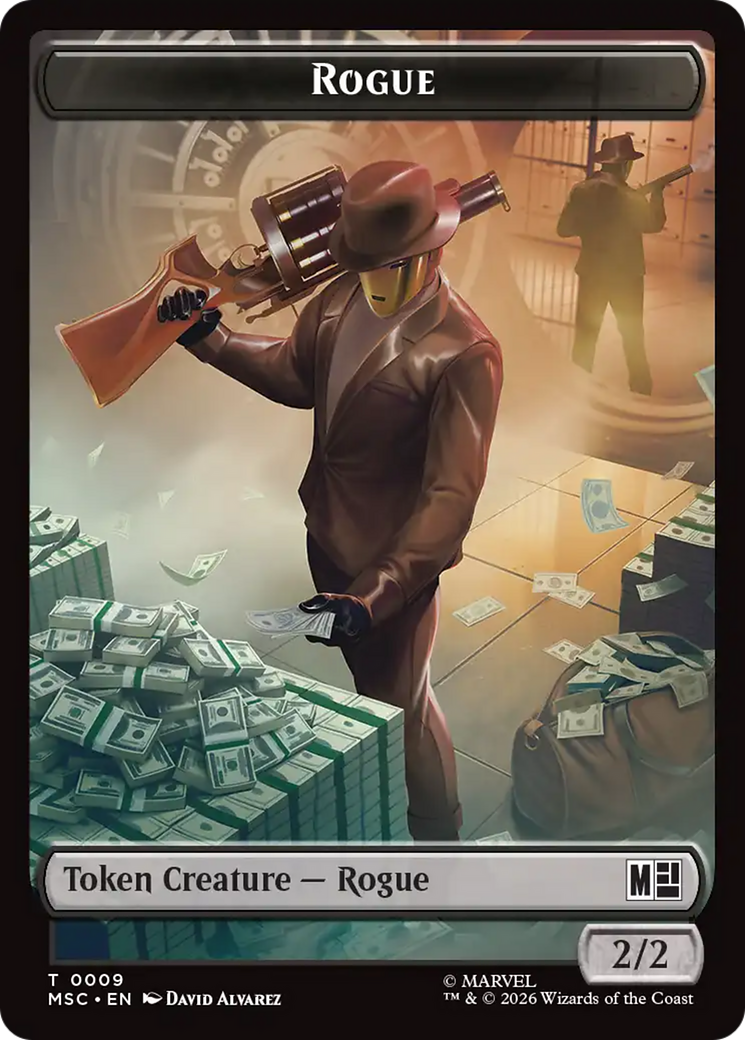 Copy // Rogue Double-Sided Token [Marvel Super Heroes Commander Tokens] | Black Swamp Games