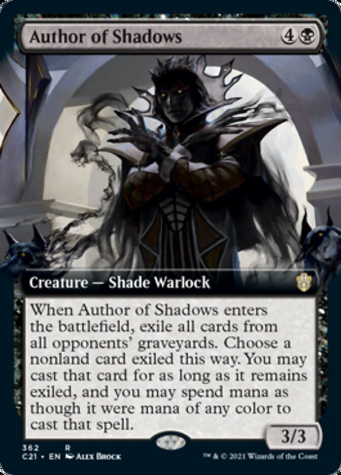 Author of Shadows (Extended Art) [Commander 2021] | Black Swamp Games