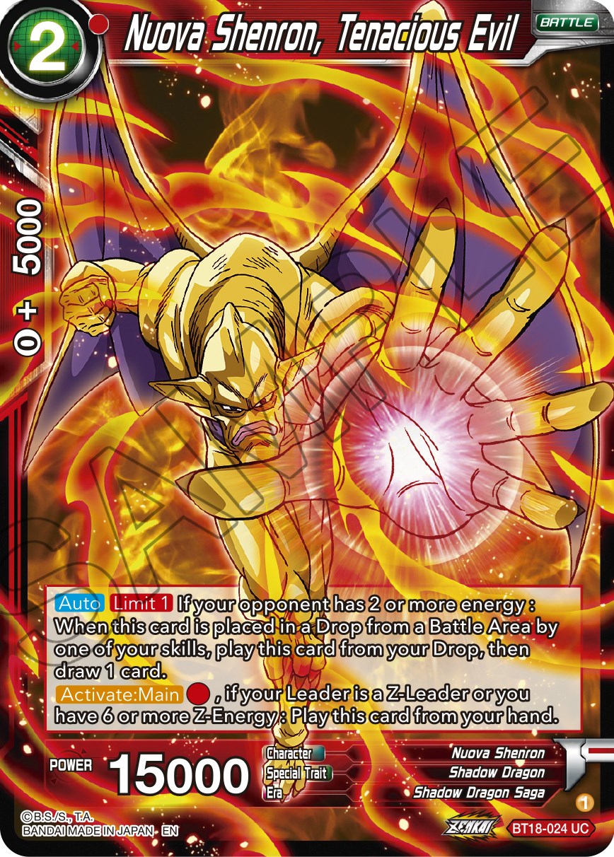 Nuova Shenron, Tenacious Evil (BT18-024) [Dawn of the Z-Legends] | Black Swamp Games
