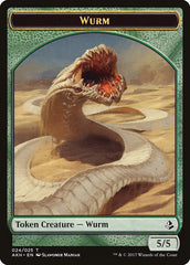 Unwavering Initiate // Wurm Double-Sided Token [Amonkhet Tokens] | Black Swamp Games