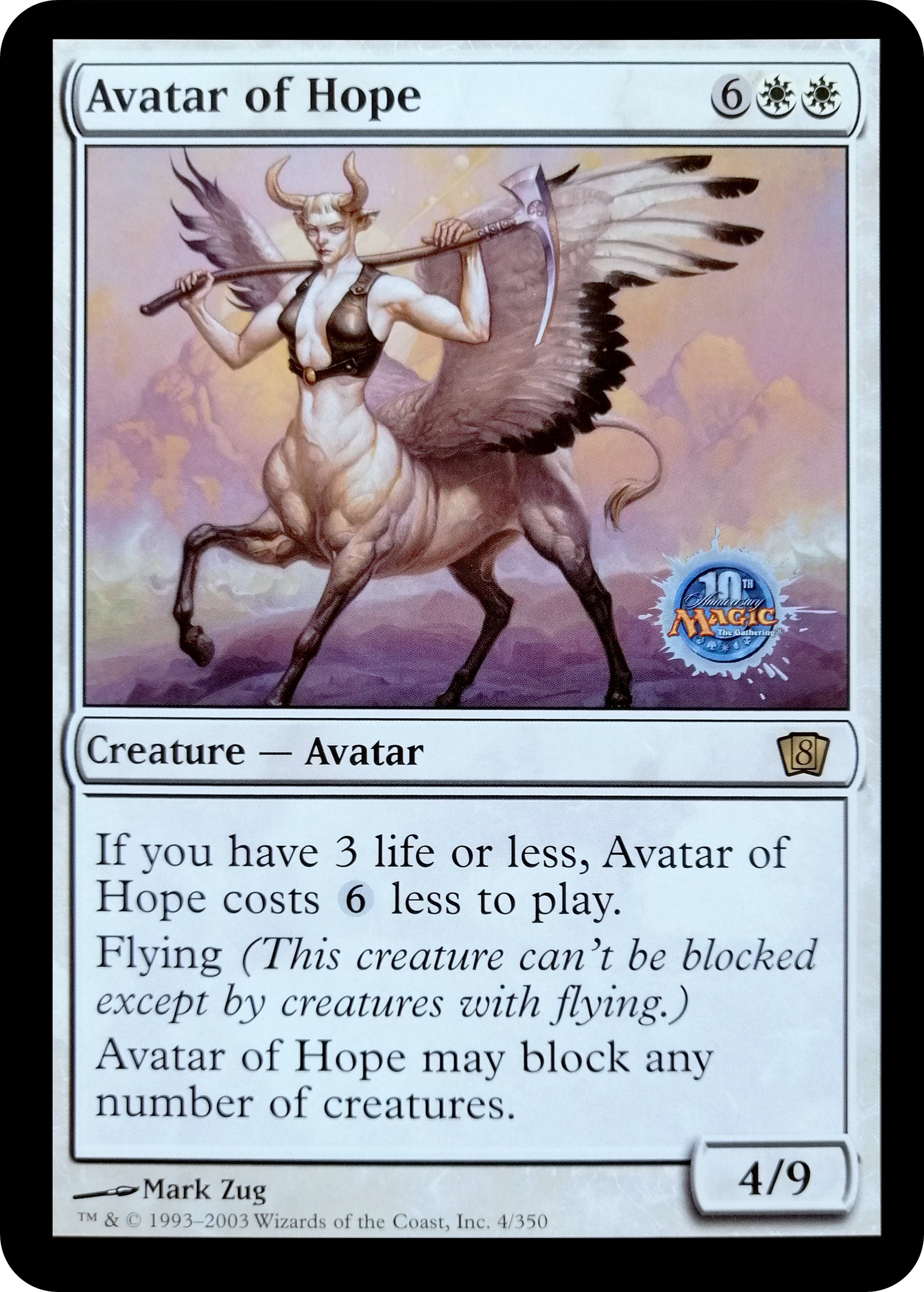 Avatar of Hope (Oversized) (Grand Prix Bangkok 2003) [Eighth Edition] | Black Swamp Games