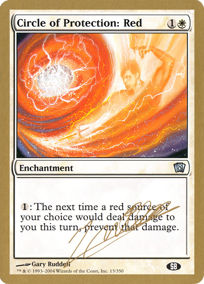 Circle of Protection: Red (Julien Nuijten) (SB) [World Championship Decks 2004] | Black Swamp Games
