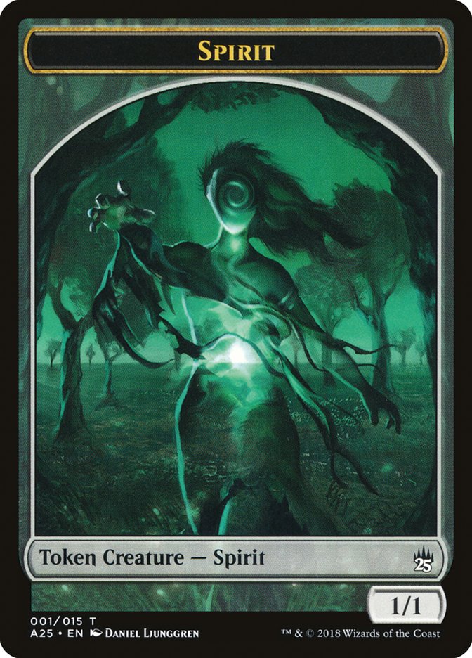 Spirit Token (001/015) [Masters 25 Tokens] | Black Swamp Games