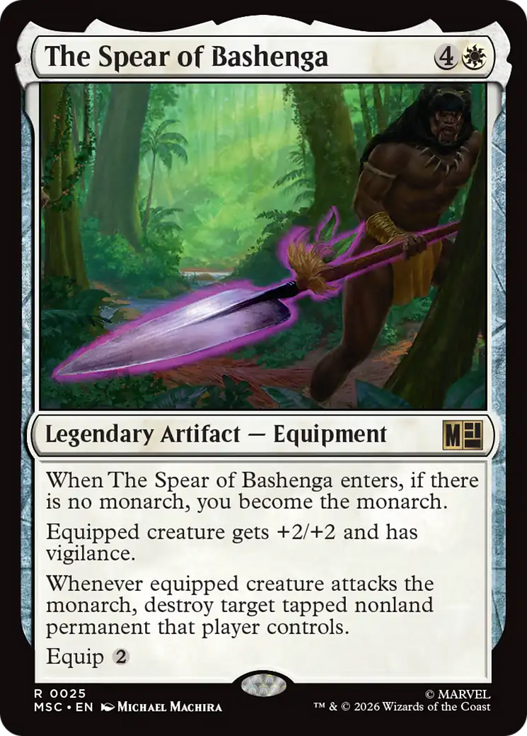 The Spear of Bashenga (Surge Foil) [Marvel Super Heroes Commander] | Black Swamp Games