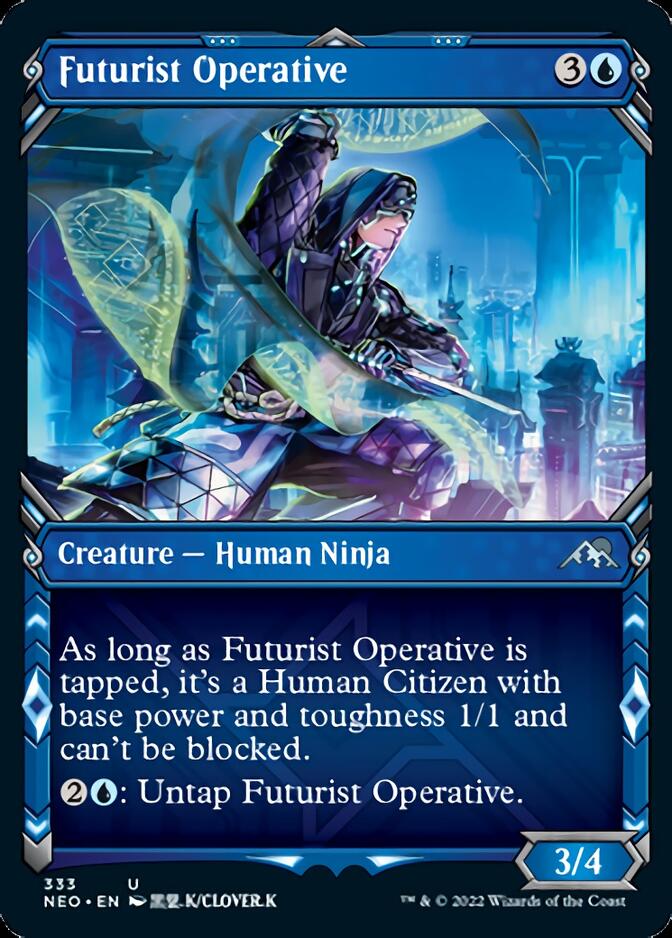 Futurist Operative (Showcase Ninja) [Kamigawa: Neon Dynasty] | Black Swamp Games