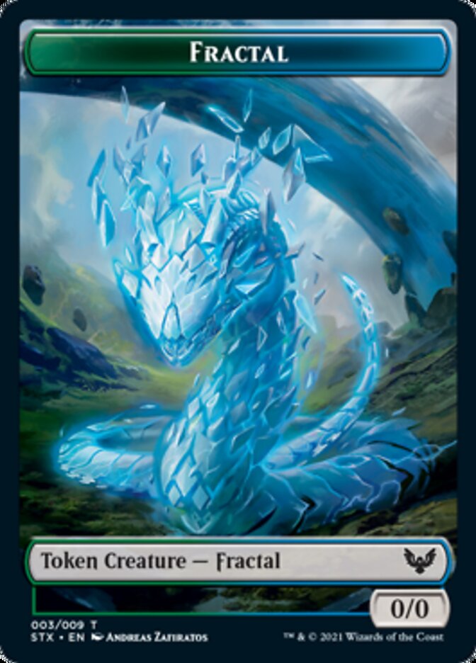 Fractal // Pest Double-Sided Token [Strixhaven: School of Mages Tokens] | Black Swamp Games