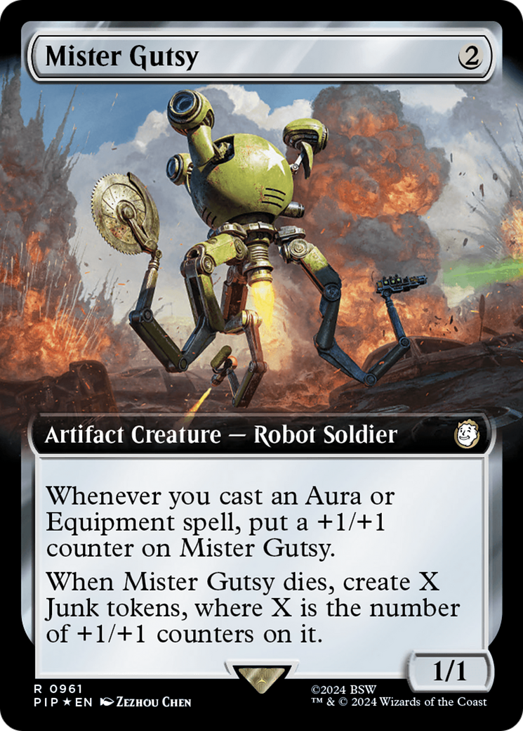 Mister Gutsy (Extended Art) (Surge Foil) [Fallout] | Black Swamp Games