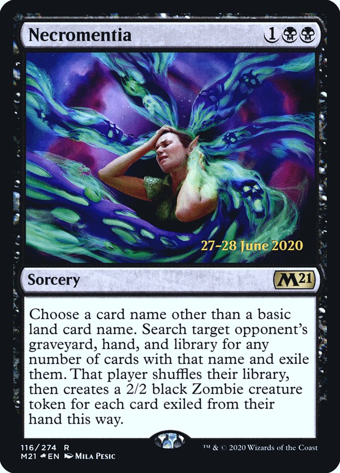 Necromentia [Core Set 2021 Prerelease Promos] | Black Swamp Games