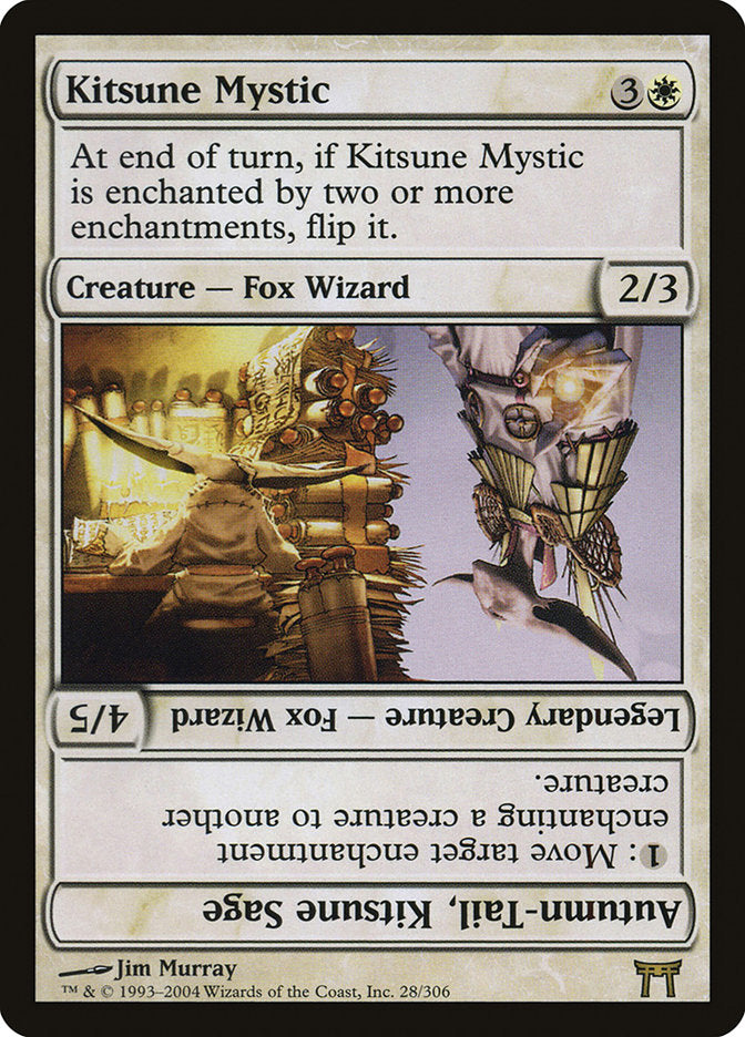 Kitsune Mystic // Autumn-Tail, Kitsune Sage [Champions of Kamigawa] | Black Swamp Games