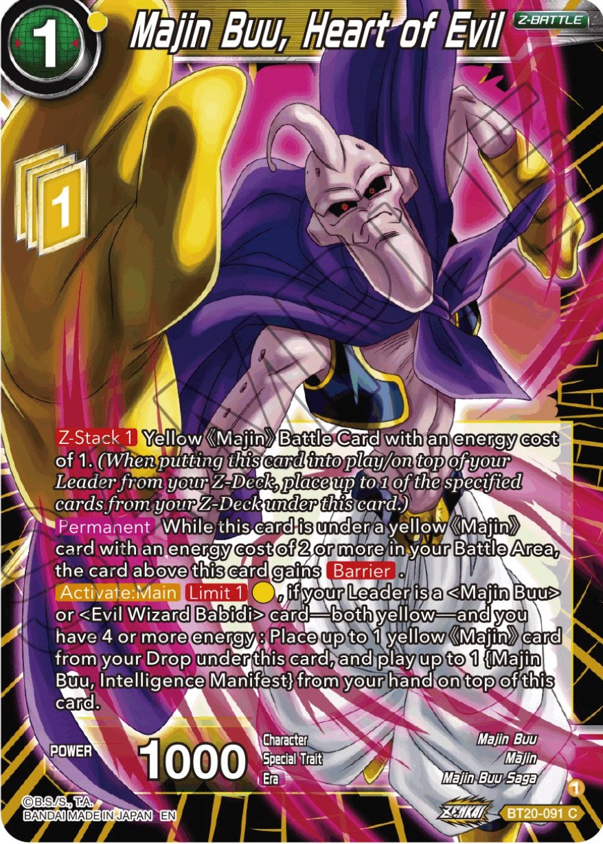 Majin Buu, Heart of Evil (BT20-091) [Power Absorbed] | Black Swamp Games