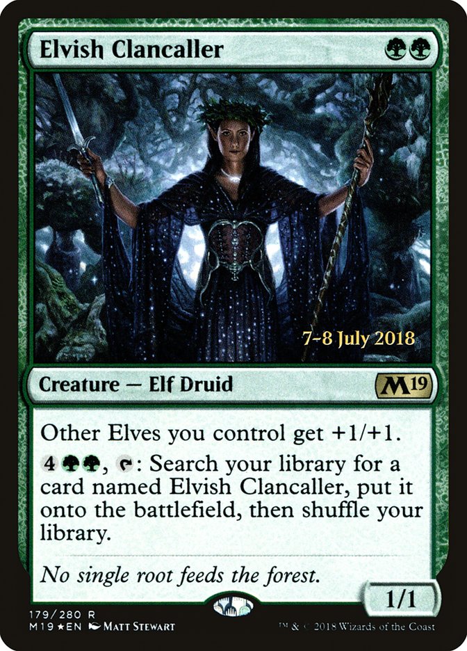 Elvish Clancaller [Core Set 2019 Prerelease Promos] | Black Swamp Games